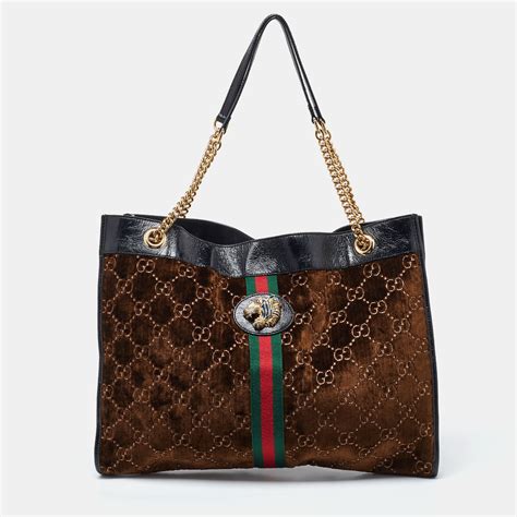 gucci rjah velvet tote|Gucci back jewelry.